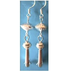 STERLING SILVER SQUASH BLOSSOM EARRINGS